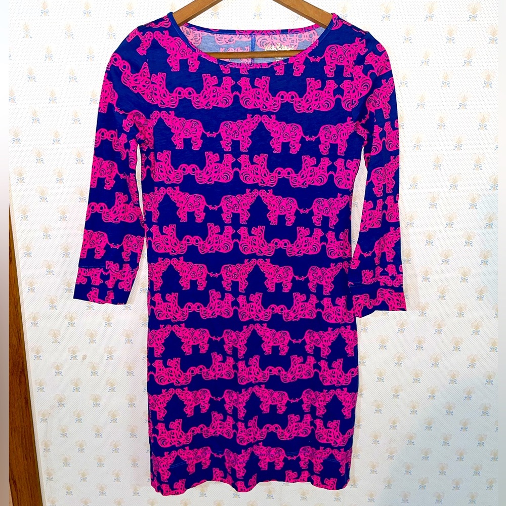 Lilly Pulitzer Marlowe Dress Pack Your Trunk‎ Elephant Shift Dress